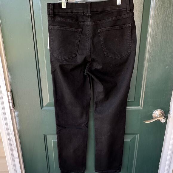 NWT Denim & Co QVC Canyon Retreat Easy Stretch Black Slim Leg Jeans 12 Pull On - Picture 4 of 7